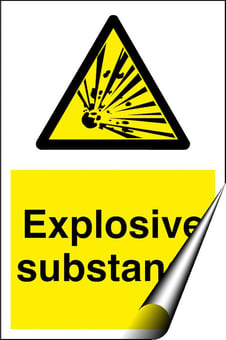 picture of Explosive Substance Sign - 200 x 300Hmm - Self Adhesive Vinyl - [AS-WA153-SAV]