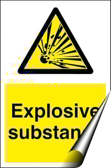Picture of Explosive Substance Sign - 200 x 300Hmm - Self Adhesive Vinyl - [AS-WA153-SAV]