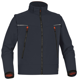 Picture of Delta Plus ORSA 2 in 1 Softshell Jacket Navy Blue/Orange - LH-ORSAMO