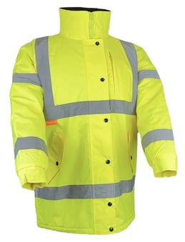 Picture of Hi Vis Deluxe Waterproof Yellow Padded Parka Jacket - BI-225 - (DISC-W)
