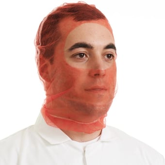 picture of Economy Red Balaclava Hood - Disposable - Pack of 100 - [ST-15920]