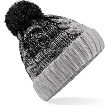 picture of Beechfield B459 Original Ombré Beanie - Black / Light Grey - [BT-B459-BLG]