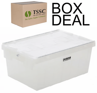 picture of BiGDUG Tote Boxes - 315h x 400w x 600d mm - 56L - Translucent - Box Deal of 10 - [IH-BDU-TSPALC50TR] - (LP)