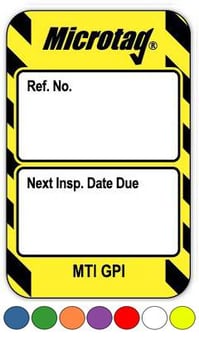 picture of Scafftag Microtag Next Inspection Date Due Insert - Choice of Colours - SC-MTIGPI