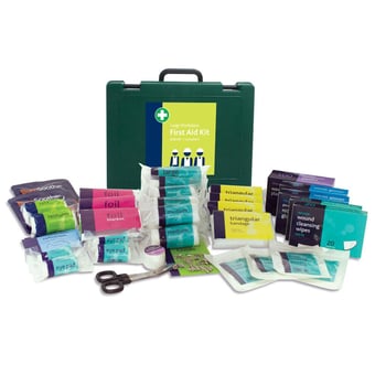 picture of Large Compliant Workplace First Aid Kit - In Green Cambridge Box - [RL-384]