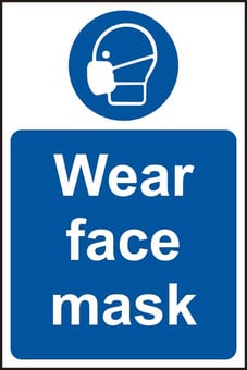 picture of Spectrum Wear face mask sign – SAV 400 x 600mm - SCXO-CI-11432