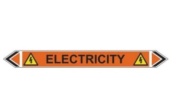 Picture of Flow Marker - Electricity - Orange - Pack of 5 - [CI-13433]