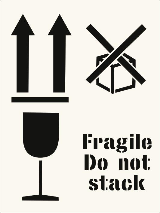 picture of Fragile do not stack Stencil (600 x 800mm) - SCXO-CI-9565G