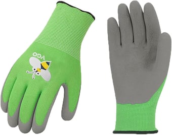 picture of VGO Kids Soft Safety Rubber Gardening Gloves Green - LBS-KID-RB6013-G