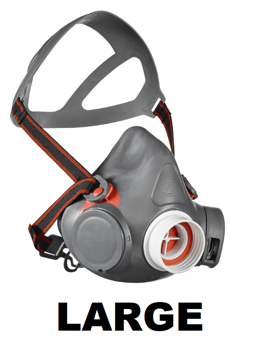 picture of 3M HF-300 Reusable Half Face Mask Respirator - Large - 3M-HF-303