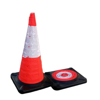 Picture of Collapsible Cone - 750mm - Fully Compliant for UK Roads EN13422:2004 - [QZ-CONE.750.CC]