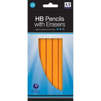 picture of 20 Pack HB Pencils with Erasers - [PD-BYV/7]