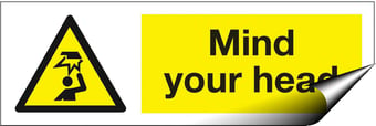picture of Mind Your Head Sign LARGE - 600 X 200Hmm - Self Adhesive Vinyl - [AS-WA57-SAV]