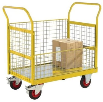 picture of QMP 3 and a Half Sided Trucks - Yellow - Mesh Sides - 830H x 600W x 900D mm - [QM-RTBT3569MYXX] - (LP)