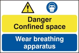 picture of Danger Confined space / Wear breathing apparatus – PVC (600 x 400mm)  - SCXO-CI-4031