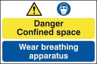 picture of Danger Confined space / Wear breathing apparatus – PVC (600 x 450mm) - IH-4031