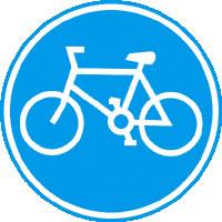 picture of Cycle Signs - Cyclists - Class 1 Ref BSEN 12899-1 2001 - 450mm Dia - Reflective - 3mm Aluminium - [AS-TR104-ALU]