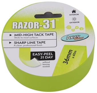picture of Axus Decor Razor-31 Mid-High Tack Tape - 36mm x 40m - [OFT-AXU/MTR36]