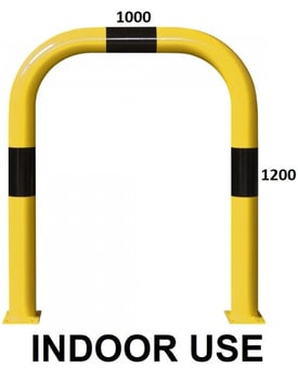 picture of BLACK BULL Protection Guard XL - Indoor Use - (H)1200 x (W)1000mm - Yellow/Black - [MV-195.23.519] - (LP)