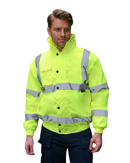 picture of Warrior Tulsa Saturn Yellow Hi Viz Bomber Jacket - AP-AA94