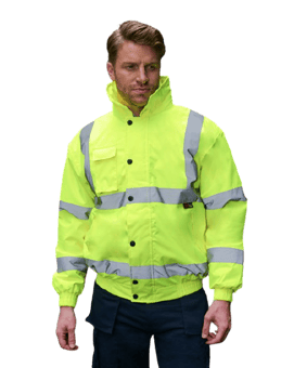 picture of Warrior Tulsa Saturn Yellow Hi Viz Bomber Jacket - AP-AA94