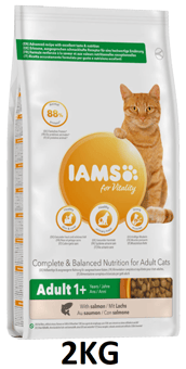 picture of Iams For Vitality Adult Dry Cat Food Salmon 2kg - [CMW-IVCAS0]