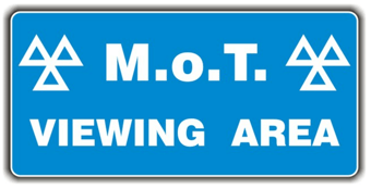 picture of MOT Sign - Viewing Area Sign - 600 x 300mm - [PSO-MVA7575]