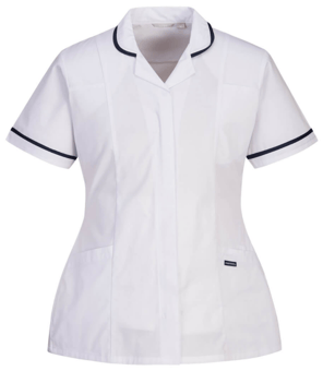 picture of Portwest - Ladies Stretch Classic Tunic - White - Kingsmill Poly-cotton - 144g - PW-LW17WHR