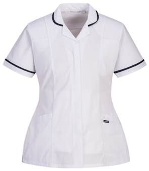 picture of Portwest - Ladies Stretch Classic Tunic - White - Kingsmill Poly-cotton - 144g - PW-LW17WHR