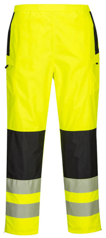 picture of Portwest - PW3 Hi-Vis Women's Rain Trouser - Yellow/Black - 300D Oxford Weave - 190g - PW-PW386YBR