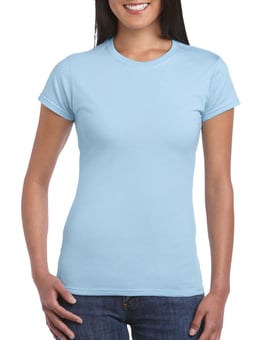 picture of Gildan 64000L Softstyle® Ladies T-Shirt - BT-64000L-LIGHTBLUE
