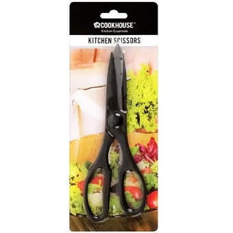 picture of Cookhouse Stainless Steel Kitchen Scissors Black 22cm - [PD-AM2662]
