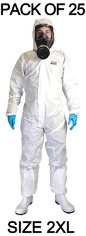 picture of Chemsplash - EKA55 White Coverall Type 5/6 - SIZE 2XL - Pack of 25 - BG-2511-2XLX25 - (AMZPK)