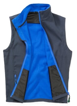 picture of Result Core Men's Printable Softshell Bodywarmer with Recycled Fleece Inner - Navy/Royal - BT-R232M-NVYROY