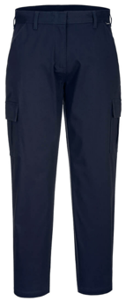 Picture of Portwest - S233 - Women's Stretch Cargo Trouser - Dark Navy Blue - Cotton - 255g -  Regular Leg - PW-S233DNR