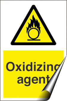 picture of Oxidizing Agent Sign - 200 x 300Hmm - Self Adhesive Vinyl - [AS-WA150-SAV]