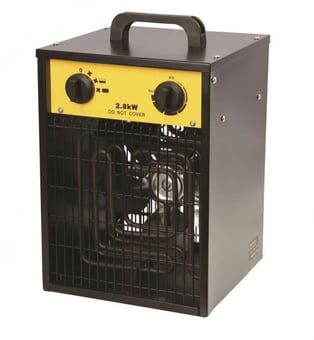 Picture of Elite Fan Heater 2.8KW - 110 Volt with 32amp Plug - H500 X L300 X W300mm - with Two Heat Settings - [HC-EHFH110]
