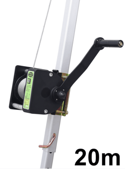 picture of Kratos Argo Rescue and Work Winch - Stainless Steel Wire Rope - 20m - ATEX Approved - [KR-FA6000320S]