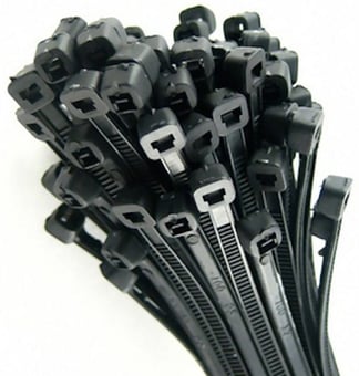 Picture of Prosolve Black Cable Ties - 450 x 7.6mm - Pack of 100 - [PV-PVCT4576]