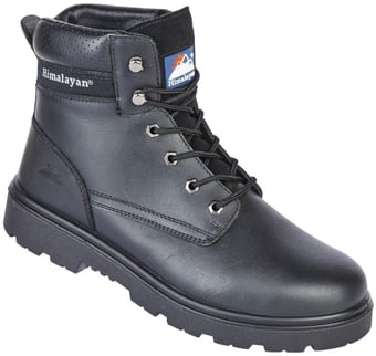 picture of Himalayan - Black Leather Steel Toe Cap and Midsole Ankle Safety Boot  - [BR-1120]
