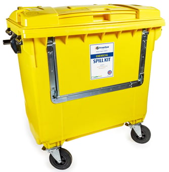 picture of FyterTech 600L Chemical Spill Kit - 4 Wheeled Bin Drop Front - [DA-07-1755]