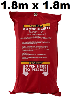 picture of FlameDefend - Welding Blanket - 1.8m x 1.8m - Metal Rings Included - [SGI-WB-027-18X18]