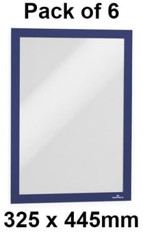 picture of Durable  Self-adhesive Infoframe Duraframe Blue A3 - 325 x 445mm - Pack of 6 - [DL-488307]