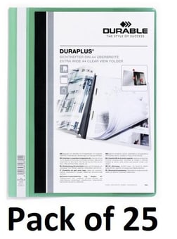 picture of Durable - DURAPLUS® Presentation Folder - Green - Pack of 25 - [DL-257905]