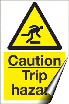 picture of Caution Trip Hazard Sign LARGE - 400 x 600Hmm - Self Adhesive Vinyl - [AS-WA84-SAV]