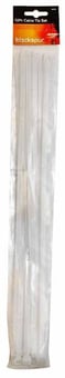 picture of Pack of 12 Long Self Locking White Ties - 450 mm x 7.2mm - [BB-CH104]