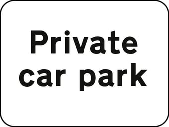 Picture of Spectrum 600 x 450mm Dibond ‘Private Car Park’ Road Sign - Without Channel - [SCXO-CI-13117-1]