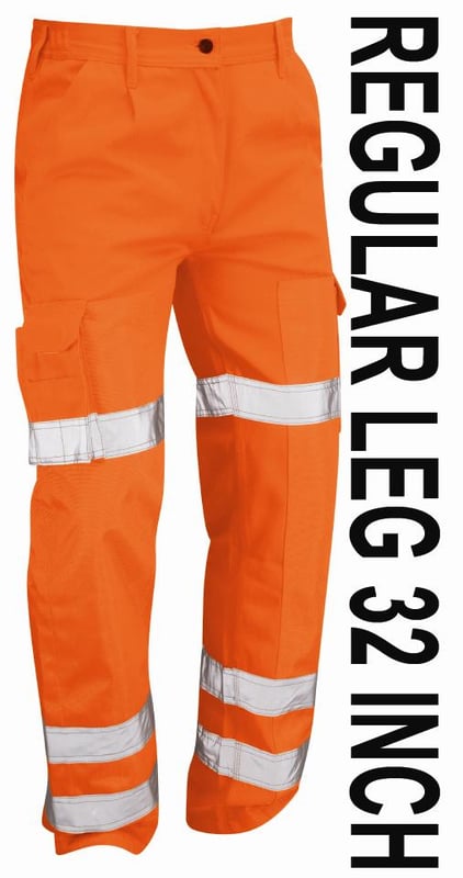 picture of Hi Vis Vulture Ballistic Trousers - Orange - Regular Leg - Conforms to EN388, EN20471 Class II and GO/RT Standards - ON-6900-15-O