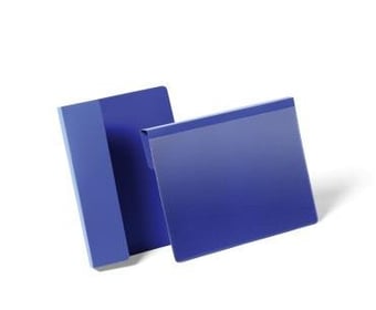 Picture of Durable - Pallet Hanging Pocket A6 Landscape 168 x 216 mm - Dark Blue - Pack 50 - [DL-172107]