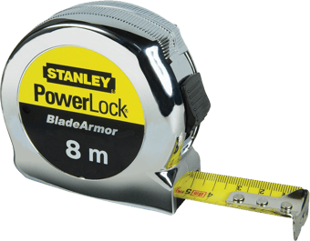 picture of Stanley Tools - PowerLock® BladeArmor™ Pocket Tape 8m (Width 25mm) - [TB-STA033527]